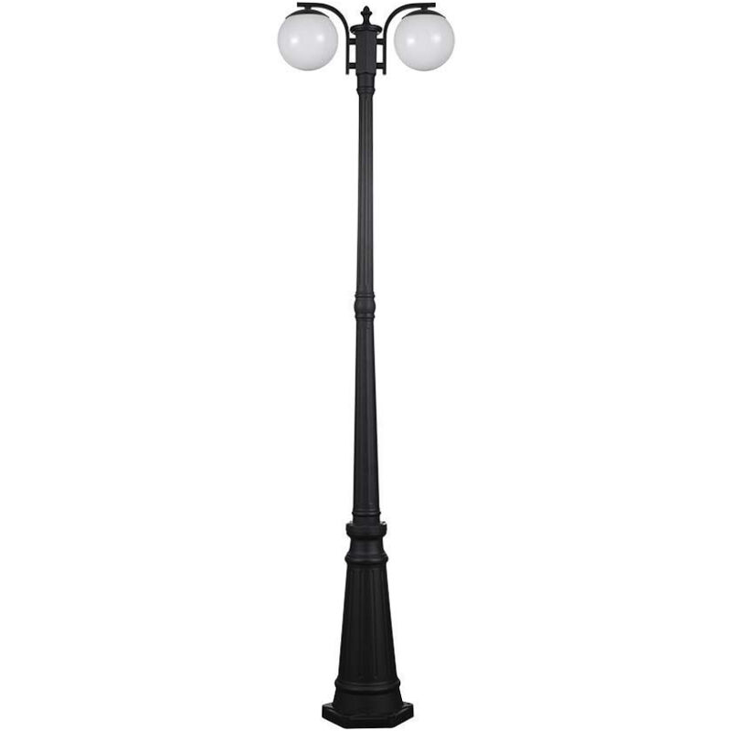 Lampadaire led V-tac avec douille double lanterne 2E27 Couleur noir mat h: 228cm IP44 Lampadaire led V-tac avec douille double lanterne 2E27 Couleur noir mat h: 228cm IP44