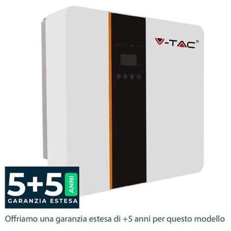 V-Tac Inverter Ibrido 5kW Monofase IP65 con Display LCD per Impianto Fotovoltaico