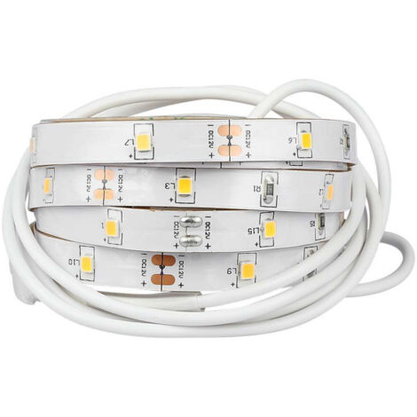 V-TAC Kit Strip LED Scendiletto 1.2m 12V + Alimentatore Sensore Bianco Naturale Dimmerabile
