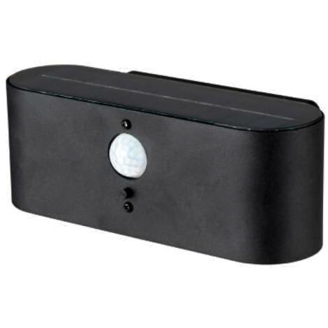 V-TAC Lampada LED da Muro 2.5W Con Pannello Solare e Sensore PIR Colore Nero Bianco Caldo IP54
