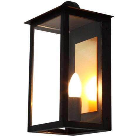 V-TAC Lampada LED da Muro Lanterna 200168350mm Portalampada E14 (Nero IP65
