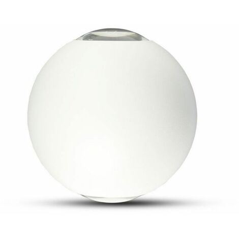 V-TAC Lampada LED da Muro Sferica 6W Doppio Fascio Luminoso Colore Bianco Bianco Naturale IP65