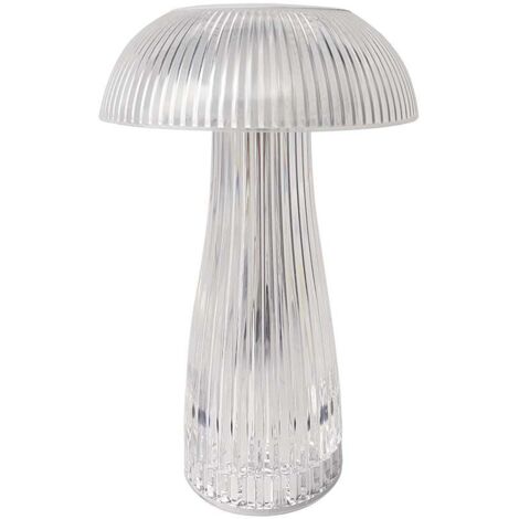 V-TAC Lampada LED da Tavolo 1W Trasparente Ricaricabile, Touch CCT 3in1