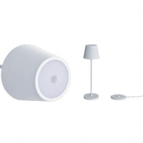 V-TAC Lampada LED da Tavolo 2W in Alluminio caricatore Wireless e Touch Dimmerabile Bianco Caldo IP54