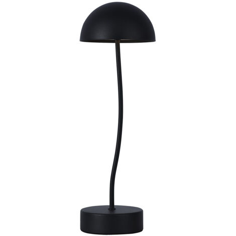 V-TAC Lampada LED da Tavolo 3W Colore Nero ricaricabile con USB C Touch Dimmerabile Bianco Caldo