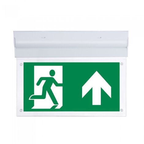 V-tac lampada led  di emergenza 2 w in plastica colore bianco,verde luce fredda 6000k vt-519-s 836