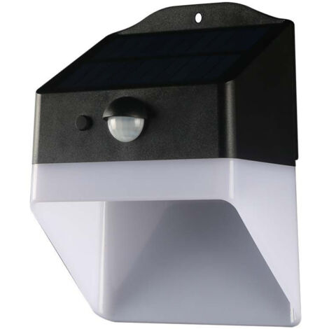 V-TAC Lampada LED Giardino con Pannello e Sensore 2W Nero Bianco CCT Bianco Naturale IP65