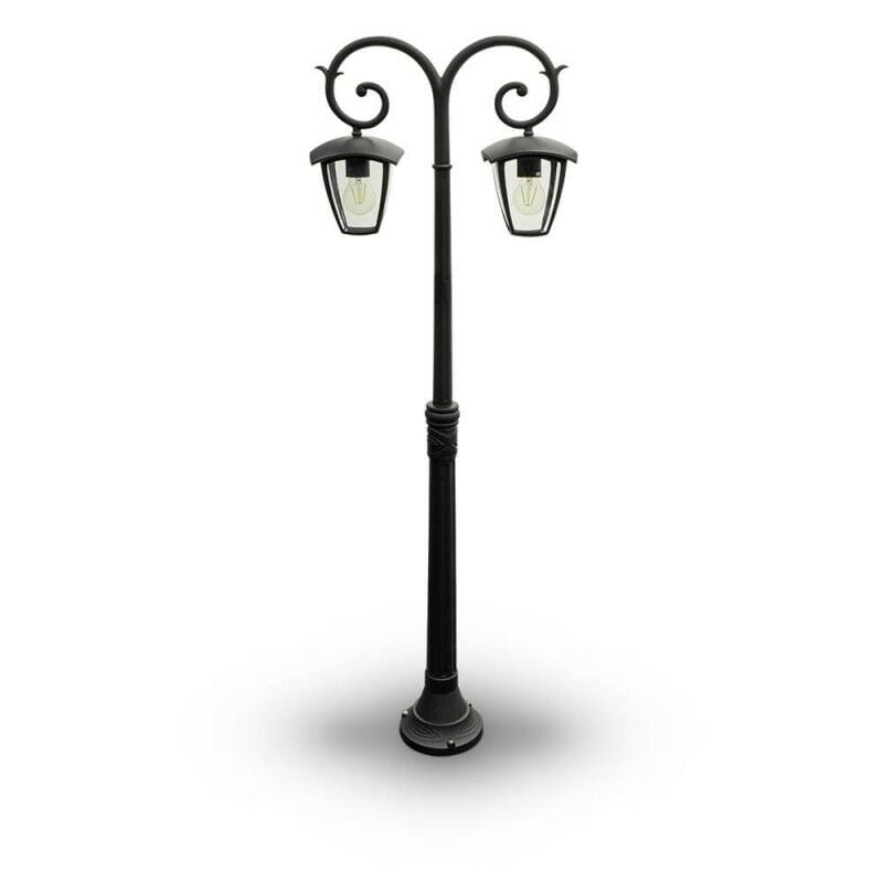 Lampadaire led avec douille E27 (Max 260W) Couleur Noir h : 141cm IP44
