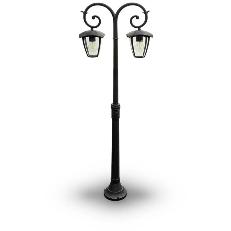 Lampadaire led V-tac avec douille E27 (max. 2 x 60 w) Noir h : 141 cm IP44 Lampadaire led V-tac avec douille E27 (max. 2 x 60 w) Noir h : 141 cm IP44