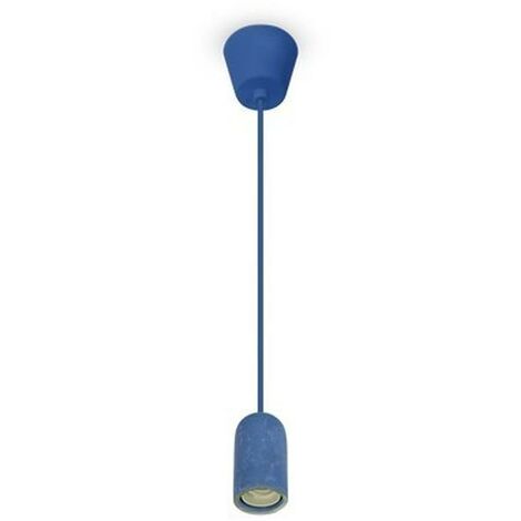 V-TAC Lampadario LED a Cilindro in Calcestruzzo con Portalampada E27 (Max 60W) Colore Blu