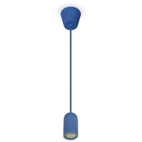 V-TAC Lampadario LED a Cilindro in Calcestruzzo con Portalampada E27 (Max 60W) Colore Blu