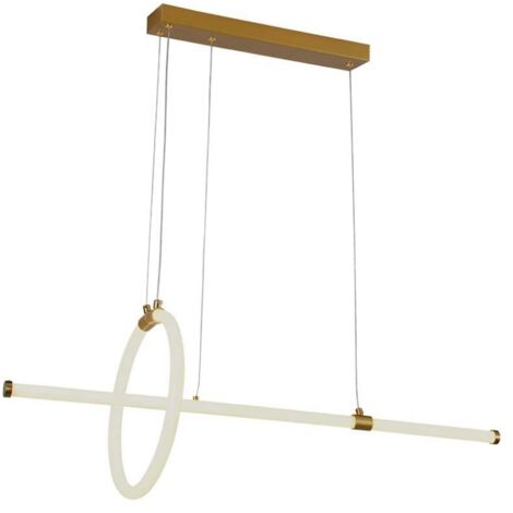 V-TAC Lampadario LED a Sospensione 16W dal Design Moderno Colore Oro Bianco Caldo
