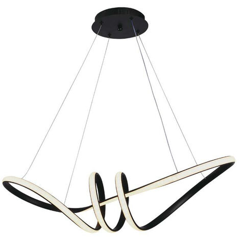 V-TAC Lampadario LED a Sospensione 24W in Metallo dal Design Moderno 7230cm Coloro Nero 3000K