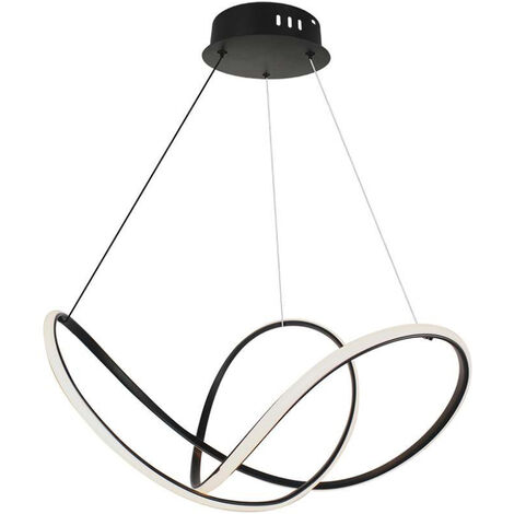 V-TAC Lampadario LED a Sospensione 49W in Metallo Colore Nero 7010cm Dimmerabile 3000K