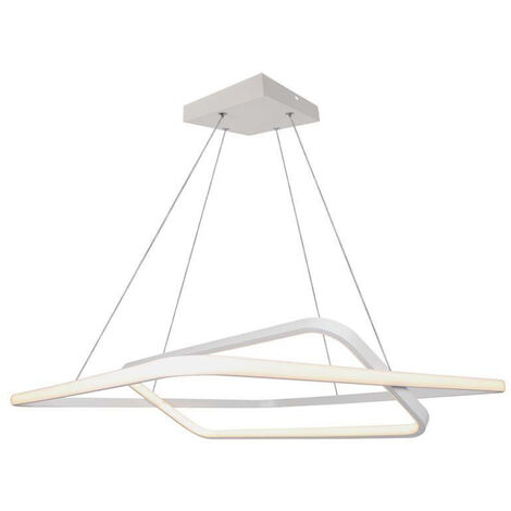 V-TAC Lampadario LED a Sospensione 50W Metallo Bianco 60x60x120cm 3000K Dimmerabile