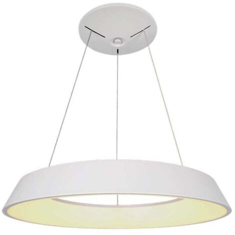 V-TAC Lampadario LED a Sospensione Circolare 48W Dimmerabile TRIAC in Metallo Colore Bianco 3000K