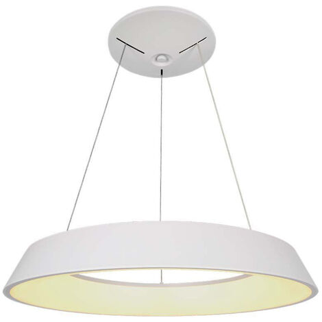 V-TAC Lampadario LED Circolare 48W Dimmerabile in Metallo Bianco Bianco Naturale
