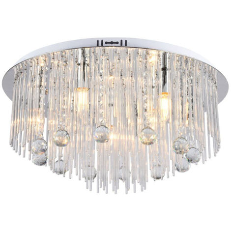 V-TAC Lampadario LED Design in Cristalli Portalampade E14x9 (Max 40W) 600x290mm