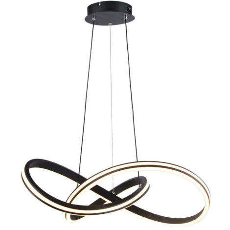 V-TAC Lampadario LED Sospensione 40W Design Moderno Colore Nero H1220x600mm CCT 3in1