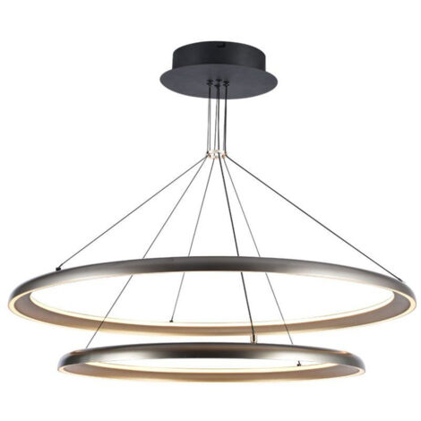 V-TAC Lampadario LED Sospensione 65W Design Moderno Colore Grigio Champagne 600x1070mm 3000K
