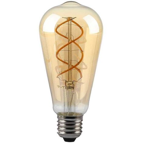 V-TAC Lampadina LED E27 5W ST64 Filamento Ambrato 1800K Dimmerabile
