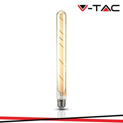 V-TAC Lampadina LED E27 5W T30 Filamento Ambrato Bianco Caldo