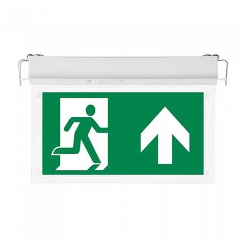 V-Tac – Enseigne de secours LED 2W encastrée IP20 – Chip Samsung – Autonomie 12h – Installation faux plafond – 835 - VT-522-S