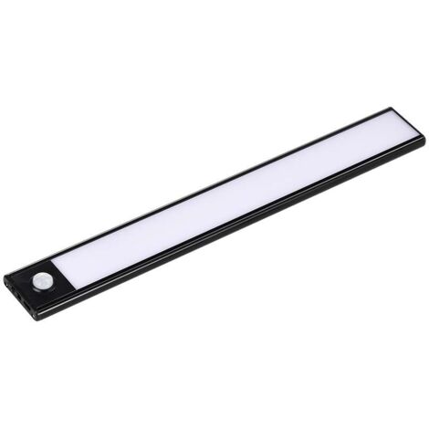 V-TAC LED-Barlampe für Kleiderschrank, USB wiederaufladbar, 1,5 W, mit Möbeltür-Lichtsensor, schwarze Farbe, 3000 K, SKU 2960