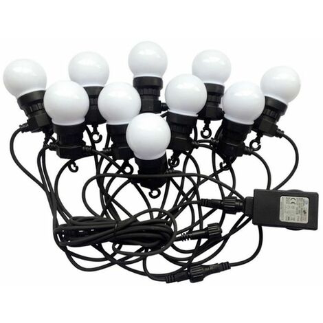 V-tac led cadena 5 metros 10 bombillas 24v 0,5w 3000k vt-70510 - 7436 - 217436