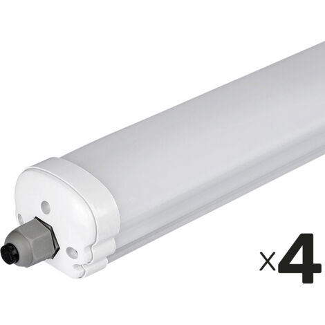 V-TAC LED-Feuchtraum-Wannenleuchte VT-1574-N, EEK: E, 48 W, 5760 lm, 6500 K, 1500 mm, 4 Stück