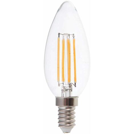 V-TAC LED-Filament-Lampe VT-2127, E14, EEK: F, 6W, 600lm, 3000K