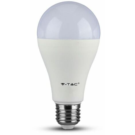 V-TAC LED-Glühbirne E27, 15 W, 100 lm/W, A65, kaltweiß (Blisterpackung mit 2 Stück)