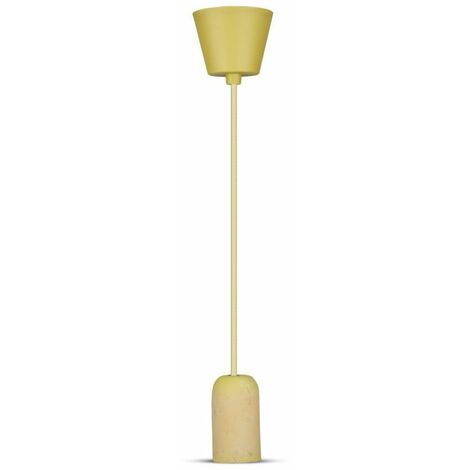 V-TAC LED-Kronleuchter aus Betonzylinder mit E27-Lampenfassung (max. 60 W), Farbe Gelb