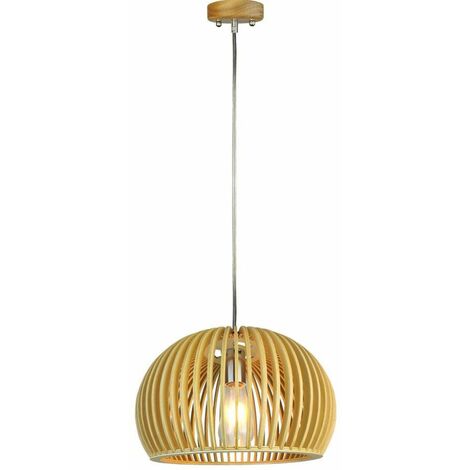 V-TAC LED-Kronleuchter aus Holz mit E27-Lampenfassung und Chromkappe