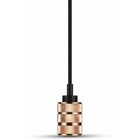 V-TAC LED-Kronleuchter aus Metall mit E27-Lampenfassung (max. 60 W), Farbe Roségold