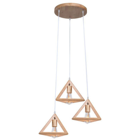 V-TAC LED-Kronleuchter, dreieckiges Design, E27 x 3 (max. 40 W), H1200 x 260 x 260 mm