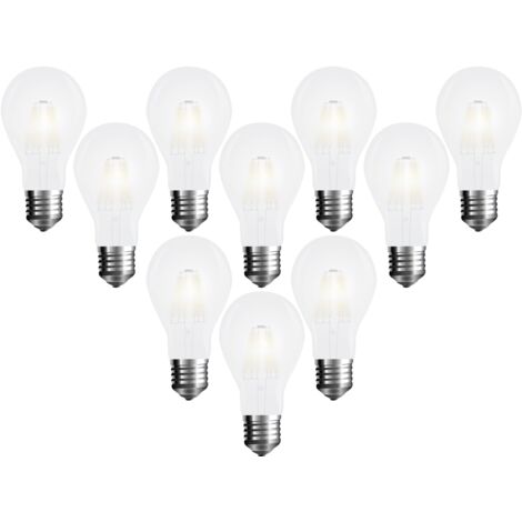 V-TAC LED-Lampe VT-2047 Frost, E27, EEK: E, 7 W, 840 lm, 2700 K, 10 Stück