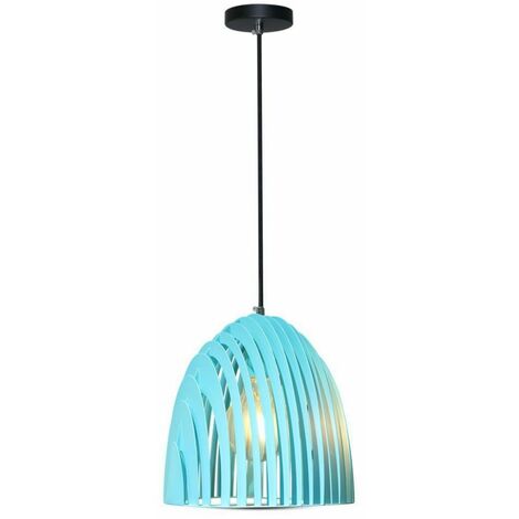 V-TAC LED Prismatic Bell Kronleuchter, Metall, E27-Lampenfassung (max. 60 W), Blau