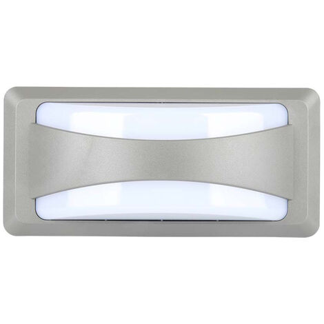 V-TAC LED Rechteckige Wandleuchte 12W Farbe Grau 3000K IP65