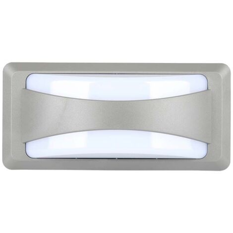 V-TAC LED-Rechteckige Wandleuchte 12W Farbe Grau 4200K IP65
