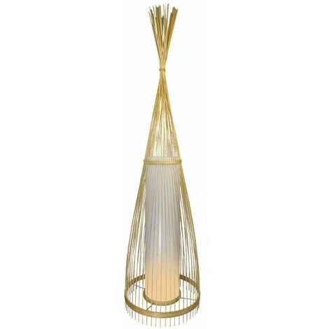 V-TAC LED-Stehleuchte aus Holz mit E27-Lampenfassung (max. 60 W), H: 94 cm, 1,8 m Kabel