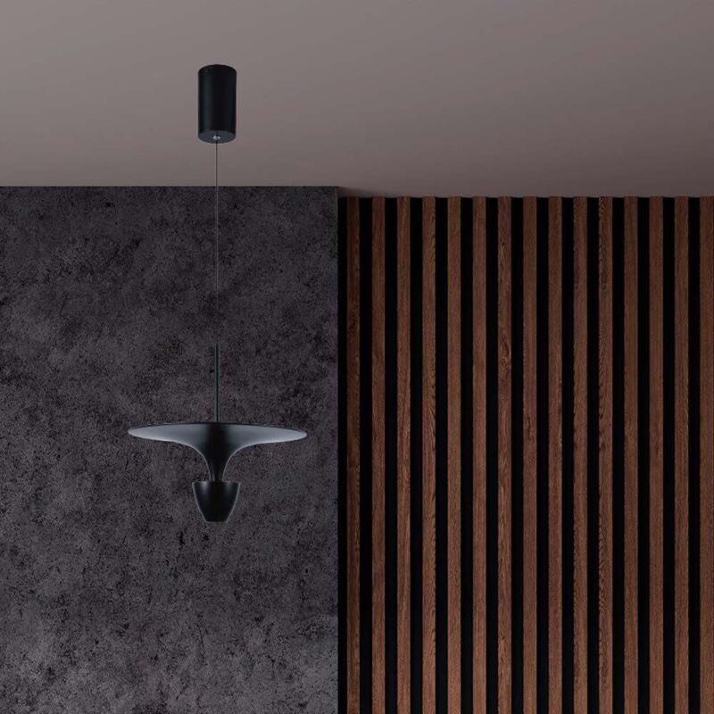 V-tac - Plafonnier design - IP20 - Corps noir - 9W- 1000 Lumens - 4000K