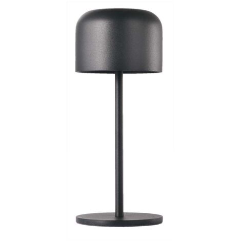 V-TAC LED-Tischlampe, 1,5 W, 2200 mAh, wiederaufladbar, Schwarz, Touch, CCT 2in1