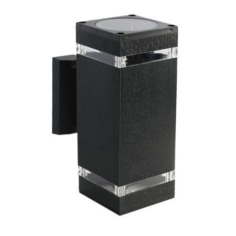 V-TAC LED-Wandleuchte mit 2xE27-Lampenfassung, doppelter Lichtstrahl, quadratisch, IP44
