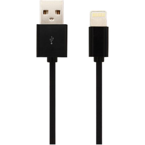 V-TAC Lightning-Kabel, 1,5 m, Schnellladung, 2,4 A, mit MFI-Lizenz, Farbe Schwarz