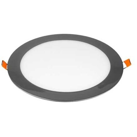 V-TAC Mini-LED-Panel, 18 W, rund, flächenbündig, Chrom, Farbe: Kaltweiß
