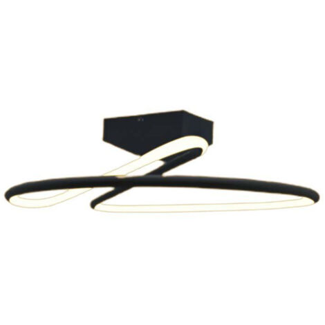 V-TAC Modernes Design LED-Kronleuchter rund 20W in Aluminium Farbe Schwarz 4000К