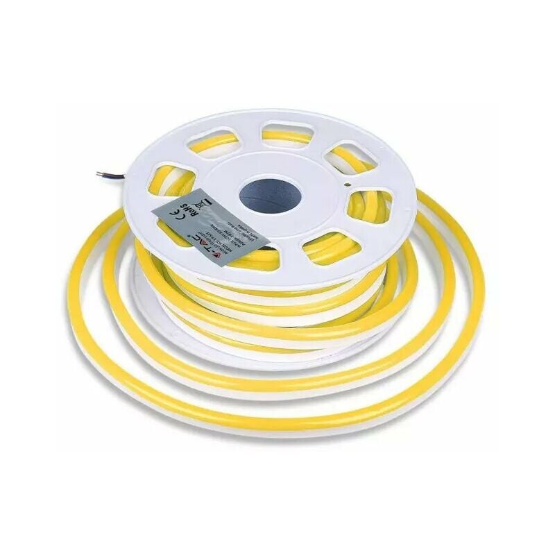 V-tac - NEONY10 led Neon Rope Light Strip Flexible Yellow 24V (10M/ROLL) 8W/M