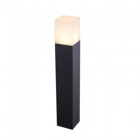 V-TAC Piantana LED da Giardino Quadrata con Portalampada GU10 (Max 35Watt) con Corpo Nero e Copertura Bianca IP54
