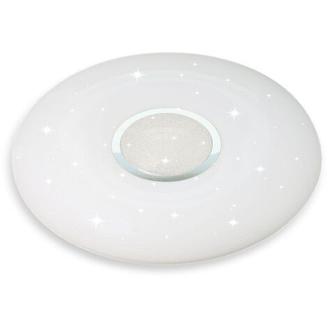 V-TAC Plafoniera LED Rotonda 40W con Telecomando Cambia Colore 3 in 1 Effetto Stellato d: 350mm h: 70mm Dimmerabile
